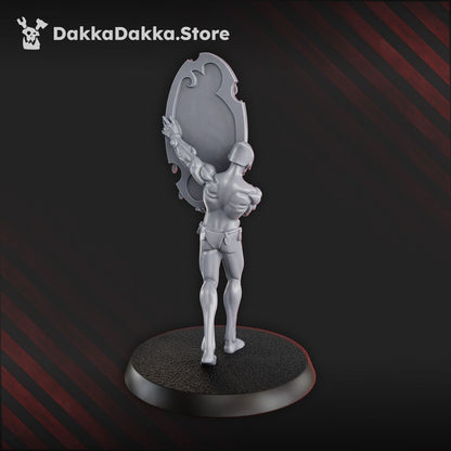 Pleasure Knights Vanguard Miraleth, proxy miniature, scout, 28mm heroic scale unpainted resin, view 2