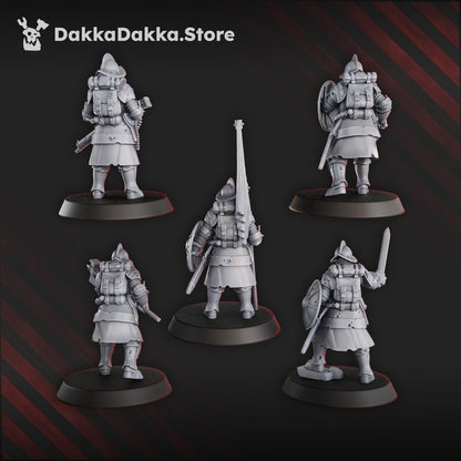 Torquemadas Conquistador Veterans, Trench Warfare proxy miniature, 28mm heroic scale unpainted resin, view 2