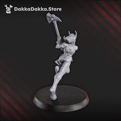 Gomorrah Idolaters Vanguard Zanthera, Battle Sisters proxy miniature, scout, 28mm heroic scale unpainted resin, view 2