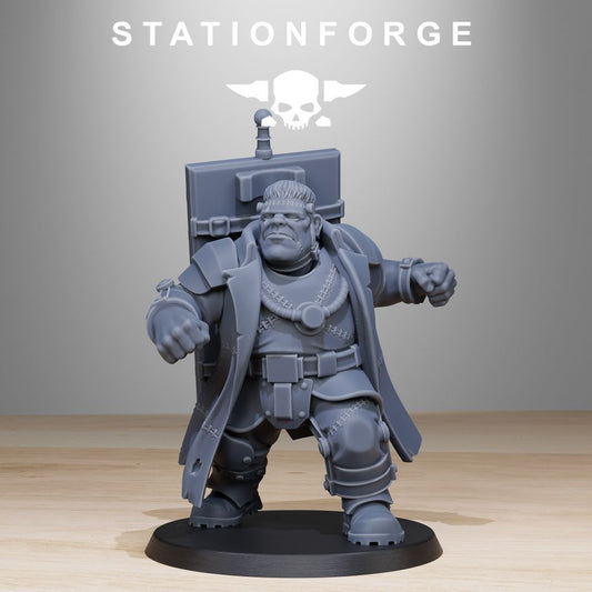 Grim Guard Mutantstein, Imperial Army proxy miniature, infantry, 28mm heroic scale unpainted resin, view 2
