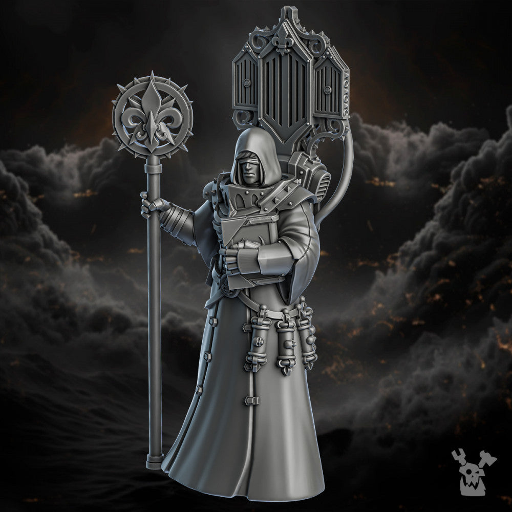 Battle Sisters Herald, proxy miniature, character, 28mm heroic scale unpainted resin