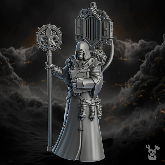 Battle Sisters Herald, proxy miniature, character, 28mm heroic scale unpainted resin