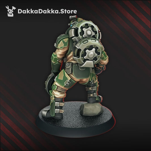 Phaeton Guard Guardian, Imperial Army proxy miniature, infantry, 28mm heroic scale unpainted resin, view 2