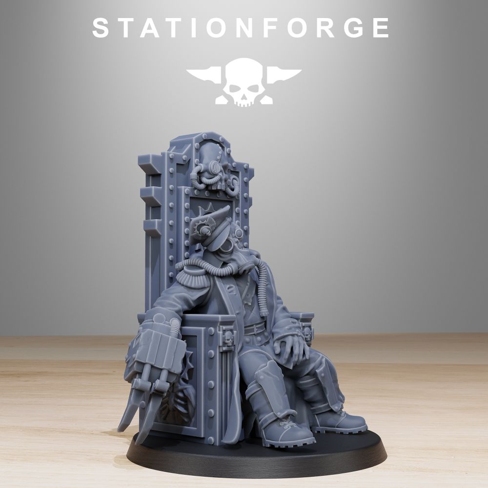 Grim Guard The Fallen Officer, Imperial Army proxy miniature, infantry, 28mm heroic scale unpainted resin, view 2