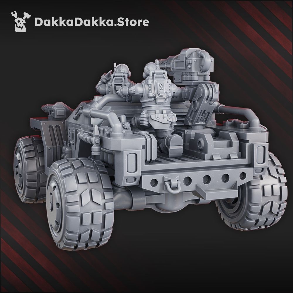 Mutant Uprising Patroclus Mountainrider, proxy miniature, vehicle, 28mm heroic scale unpainted resin