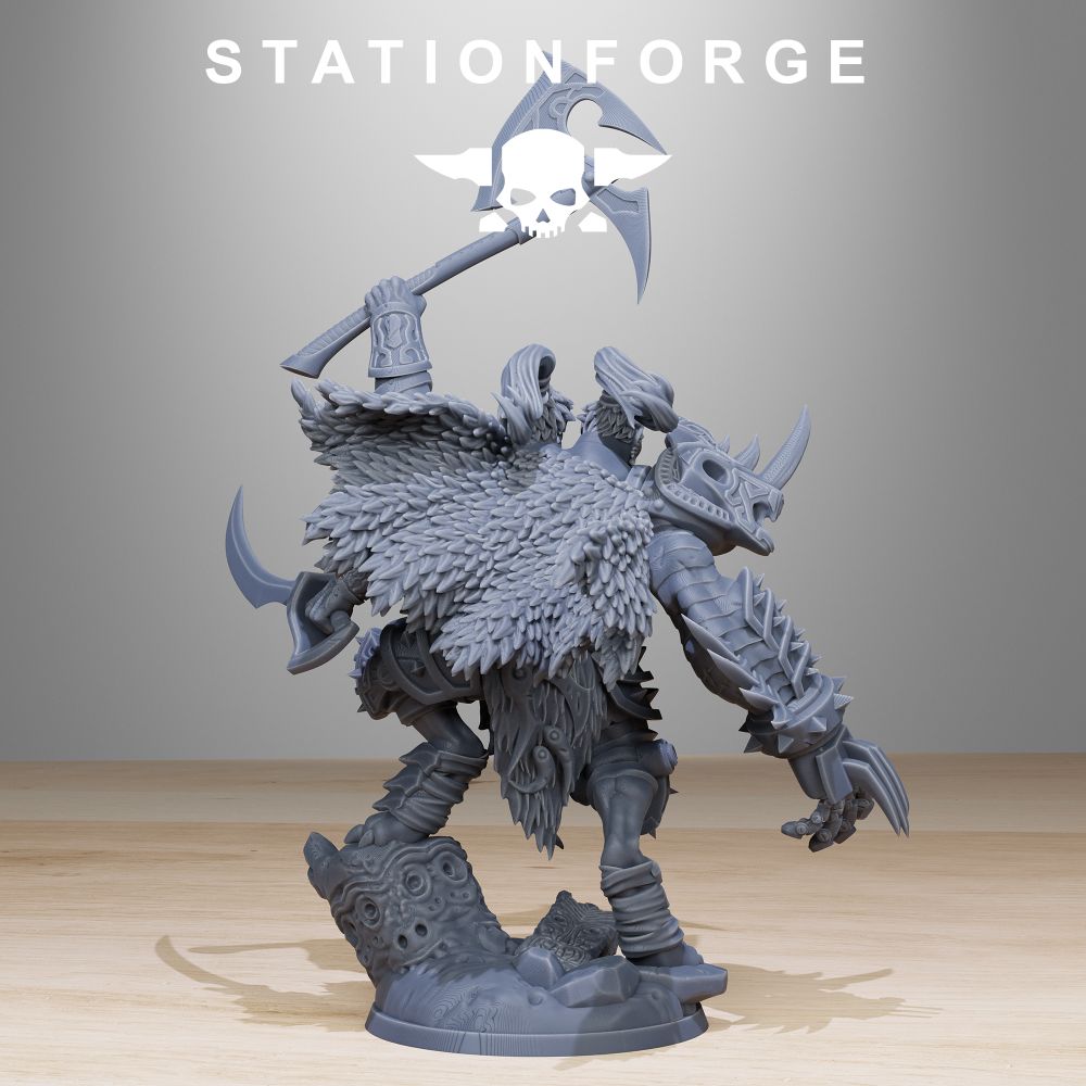 Dark Space Knights Gladiator, proxy miniature, 28mm heroic scale unpainted resin, view 3