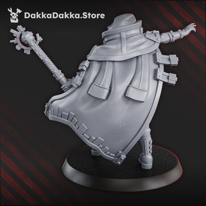 Rock Head Gangs Cartel Psychokinesist, Inquisition proxy miniature, heads, 28mm heroic scale unpainted resin, view 2