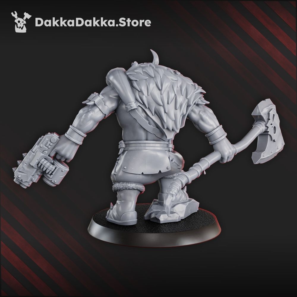 Orks Porkaz Boyz, proxy miniature, 28mm heroic scale unpainted resin, view 2