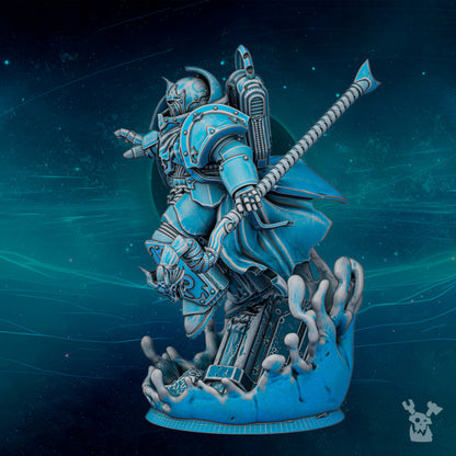 Space Knights Nethuns The Tidal Wave, proxy miniature, 28mm heroic scale unpainted resin, view 3