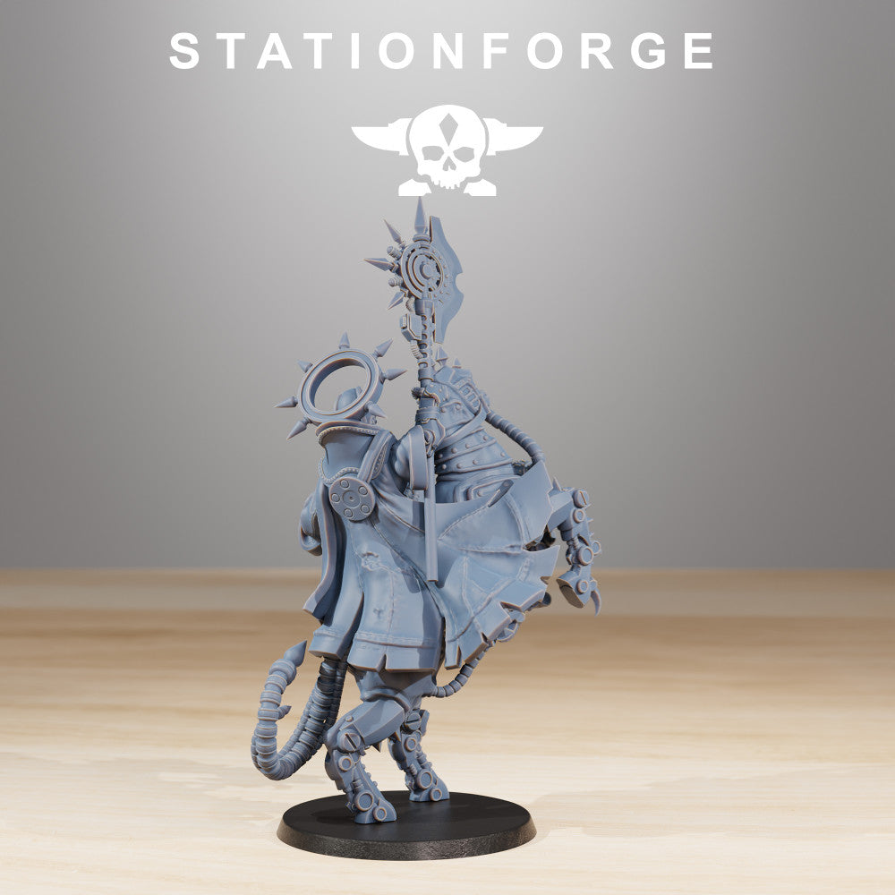 Scavenger The Fallen, Tech Priests proxy miniature, character, 28mm heroic scale unpainted resin, view 2