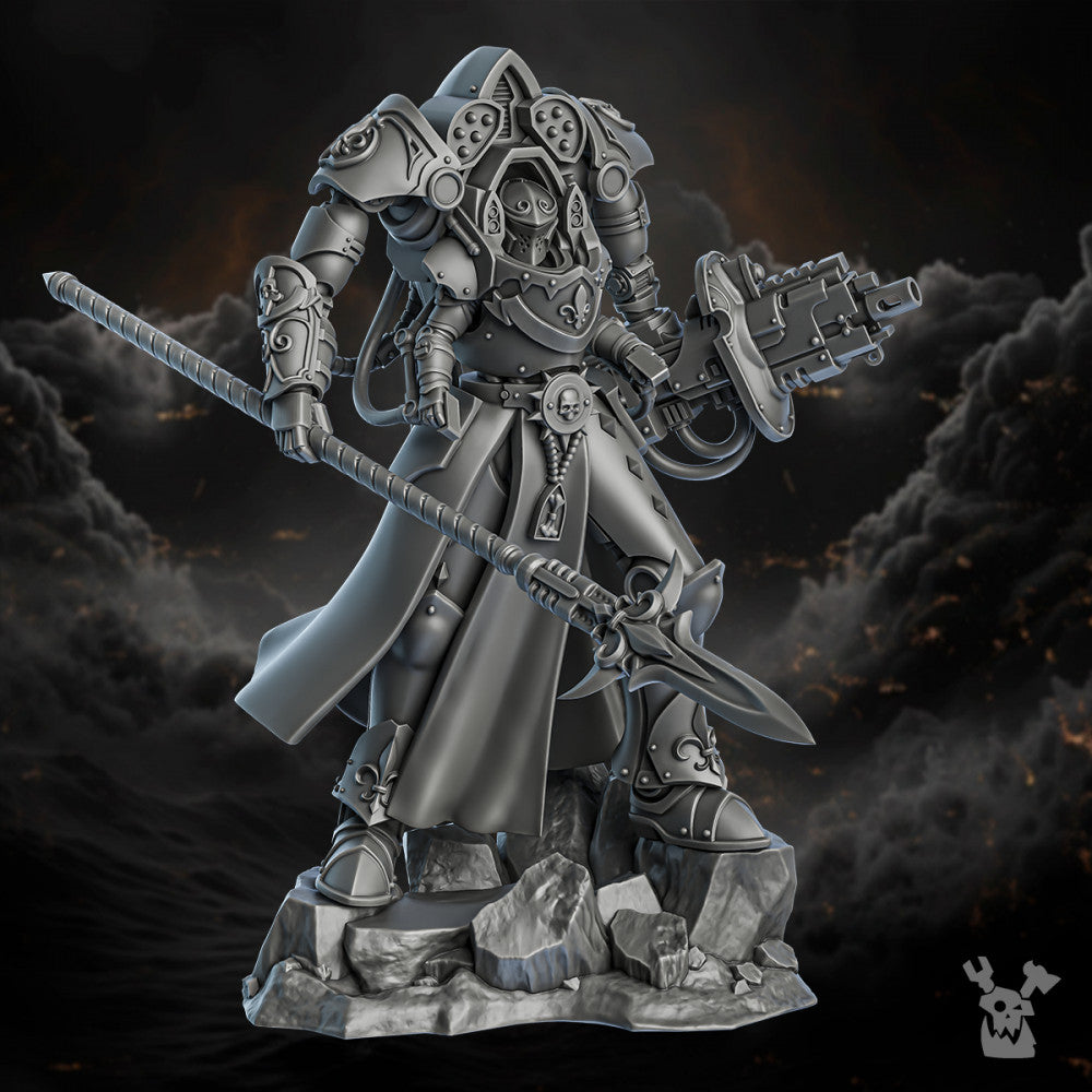 Battle Sisters Irell Mall Fullmetal Lady, proxy miniature, 28mm heroic scale unpainted resin