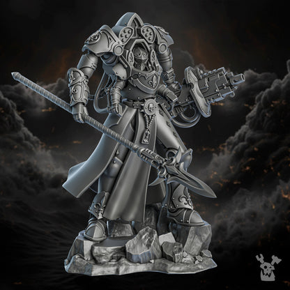 Battle Sisters Irell Mall Fullmetal Lady, proxy miniature, 28mm heroic scale unpainted resin