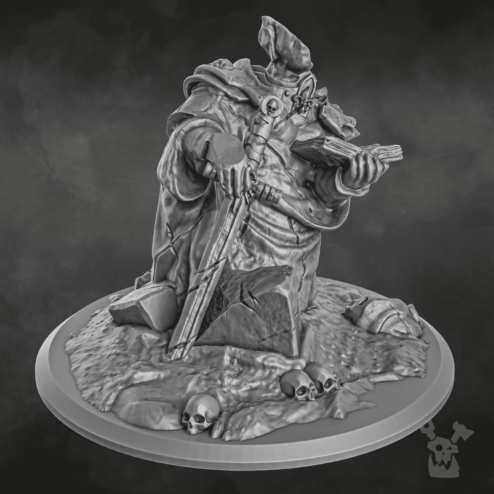 Battle Sisters Archangel Elizabeth (67Mm), proxy miniature, 28mm heroic scale unpainted resin, view 4