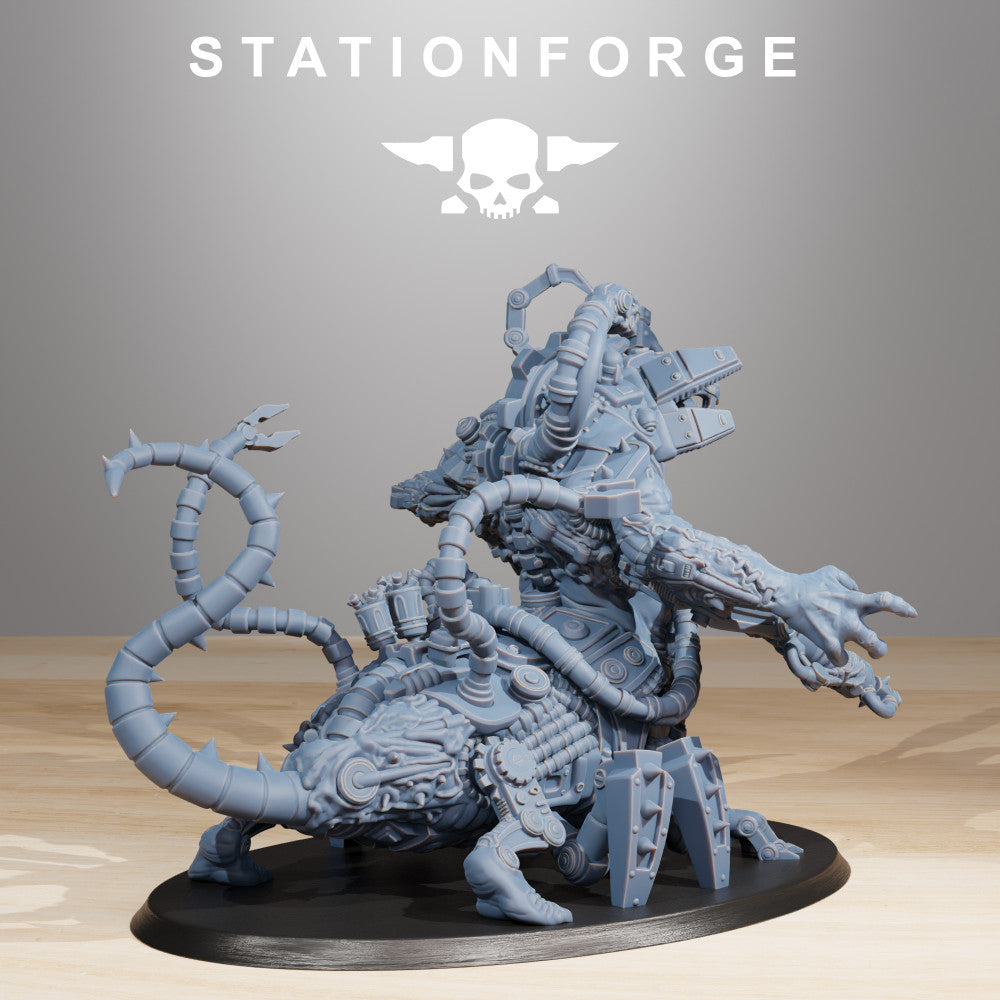 Raticus Chonk Meister, Tech Priests proxy miniature, 28mm heroic scale unpainted resin, view 3
