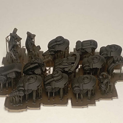 Space Dwarf Nibelung Warriors Build Kit, proxy miniature, squad, 28mm heroic scale unpainted resin, view 10