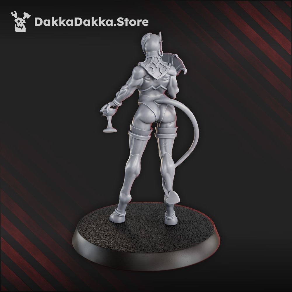 Pleasure Knights Vanguard Vaeliss, proxy miniature, scout, 28mm heroic scale unpainted resin, view 2
