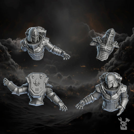 Battle Sisters Fallen Sisters, resin conversion bits, bits, 28mm heroic scale unpainted resin, view 2
