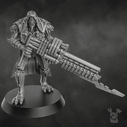 Necro Sniper Squad, proxy miniature, 28mm heroic scale unpainted resin, view 6