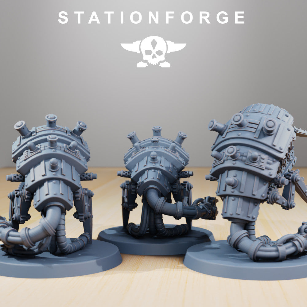 Tech Priests Scavenger Assassinators (3 Units), 28mm heroic scale unpainted resin, view 2