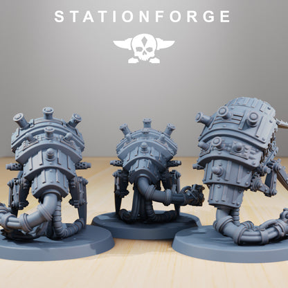 Tech Priests Scavenger Assassinators (3 Units), 28mm heroic scale unpainted resin, view 2