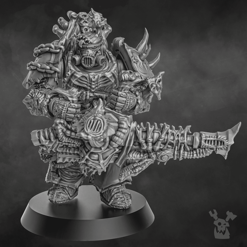 Plague Knights Warrior, proxy miniature, infantry, 28mm heroic scale unpainted resin, view 5
