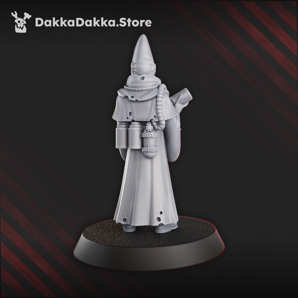 Torquemadas Hospitaller, Trench Warfare proxy miniature, 28mm heroic scale unpainted resin, view 2