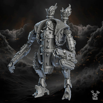 Battle Sisters Ironpain Engine, proxy miniature, 28mm heroic scale unpainted resin, view 3