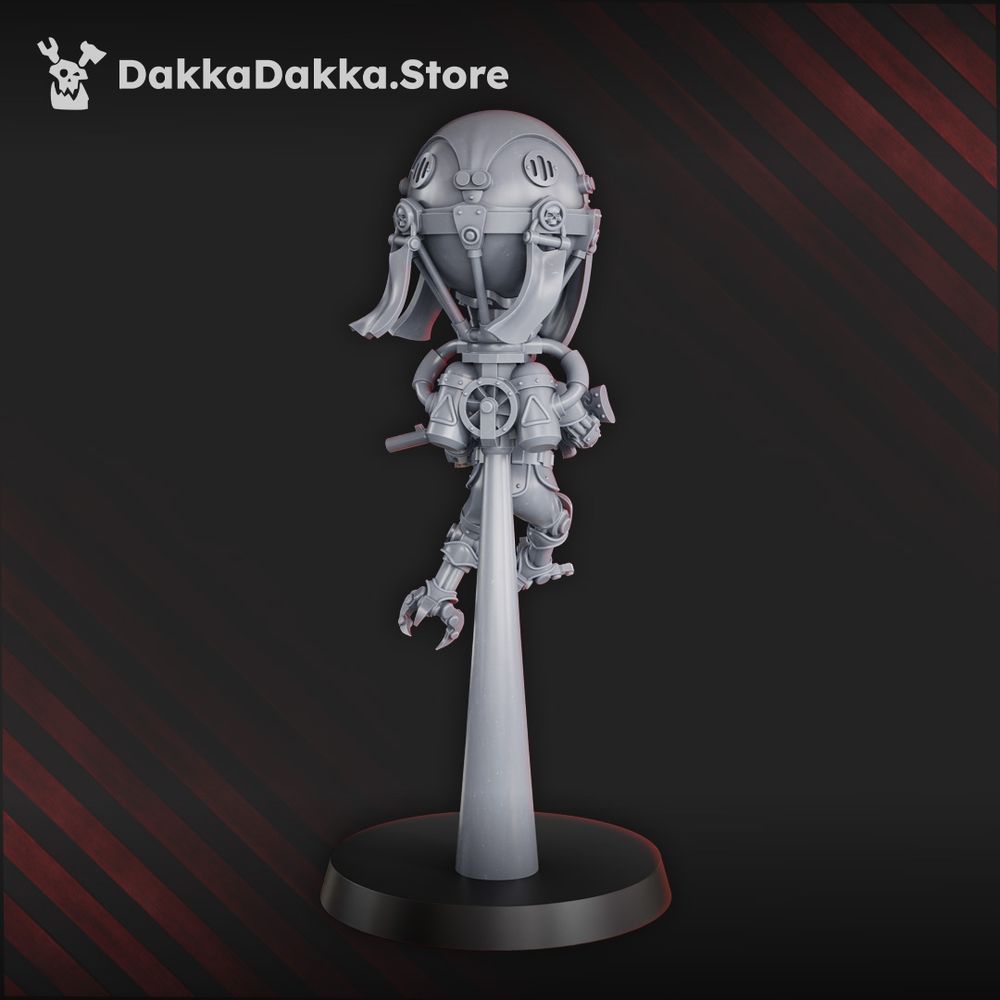 Tech Priests Aerobellum Pursuer, 28mm heroic scale unpainted resin, view 2