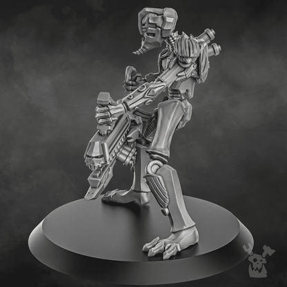 Necro Warrior, proxy miniature, infantry, 28mm heroic scale unpainted resin, view 4