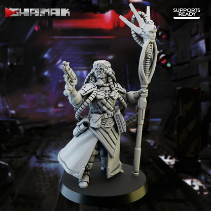 Firstborn Master Psycher, Imperial Army proxy miniature, character, 28mm heroic scale unpainted resin