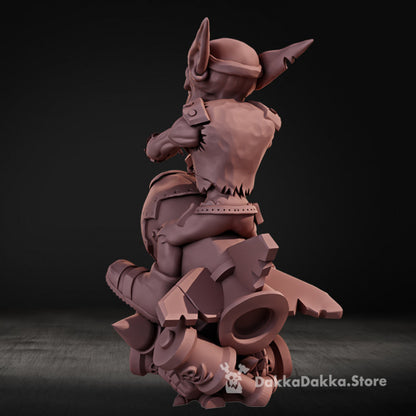 Orks Bomb Goblin, proxy miniature, 28mm heroic scale unpainted resin, view 3