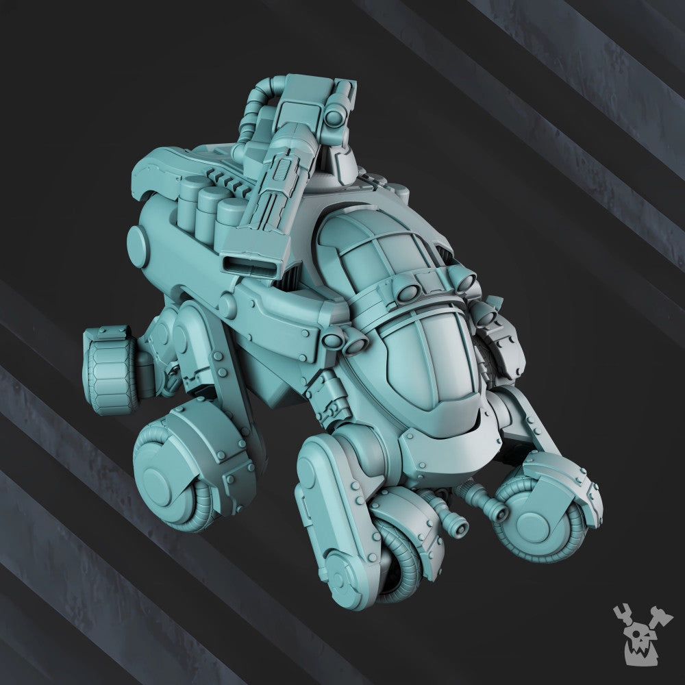 Space Dwarf Starforged Gyro Truck, proxy miniature, vehicle, 28mm heroic scale unpainted resin, view 5