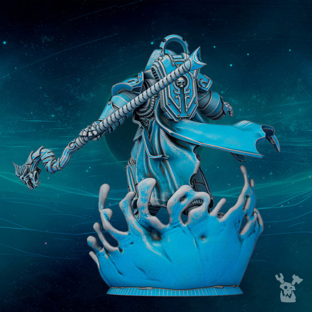 Space Knights Nethuns The Tidal Wave, proxy miniature, 28mm heroic scale unpainted resin, view 2