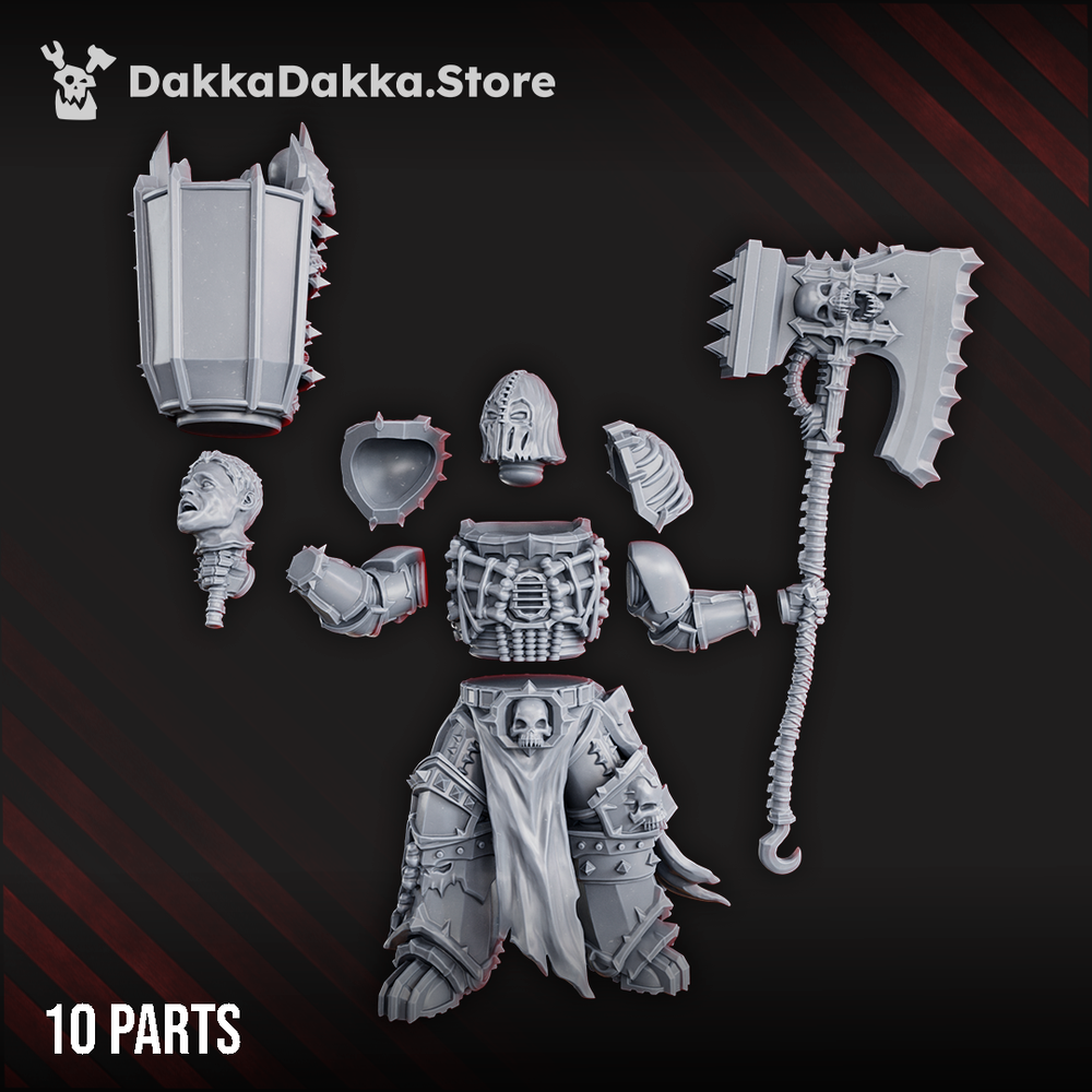 Bloodthirsty Knights Carac The Murderous Rampage, proxy miniature, 28mm heroic scale unpainted resin, vi