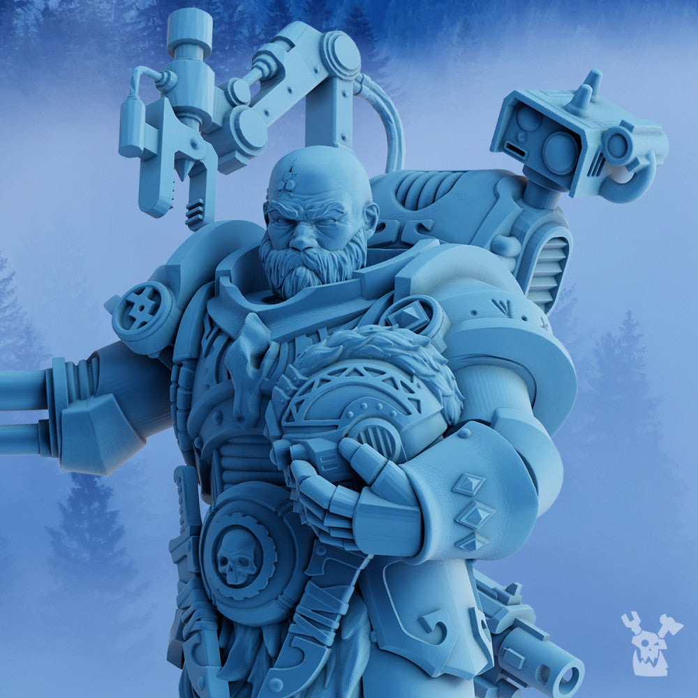 Wolf Knights Dangran Father Of Ethereal Mountains, proxy miniature, 28mm heroic scale unpainted resin