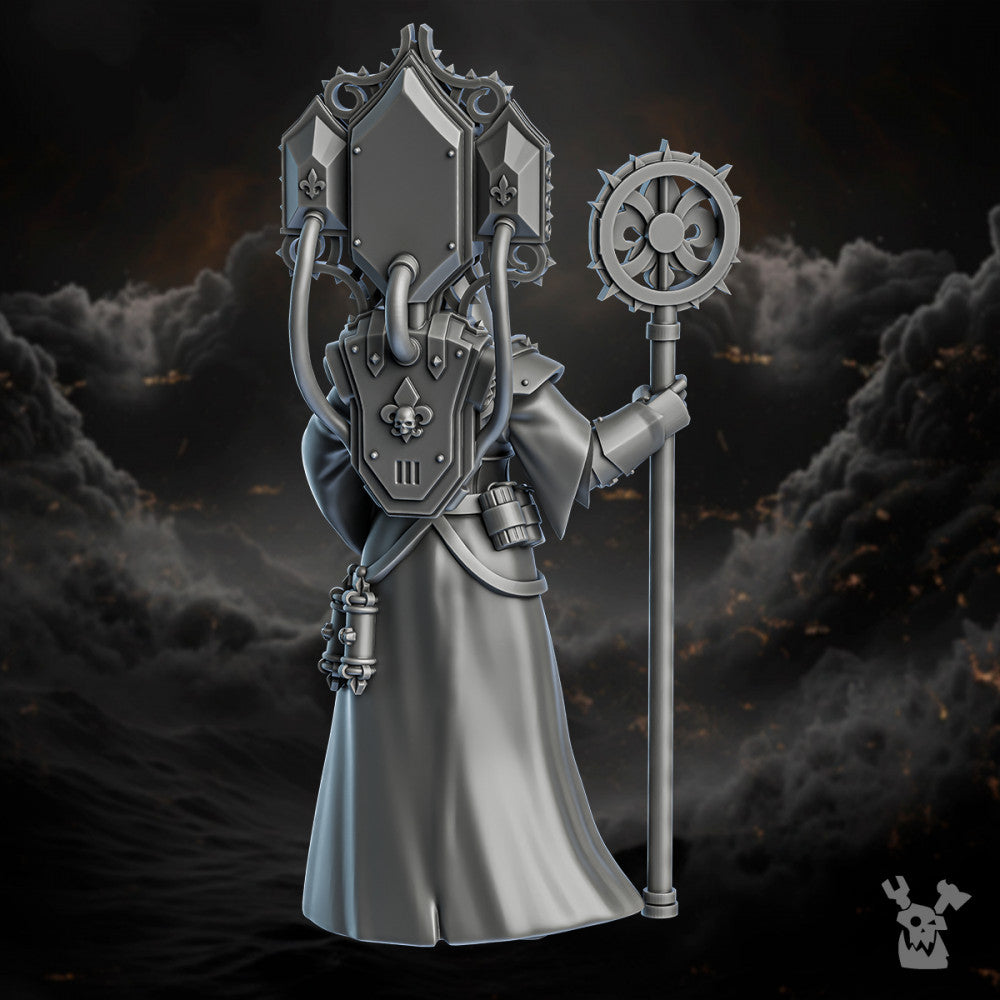 Battle Sisters Herald, proxy miniature, character, 28mm heroic scale unpainted resin, view 3