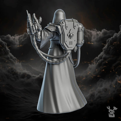 Battle Sisters Lifeline Sister, proxy miniature, 28mm heroic scale unpainted resin, view 3