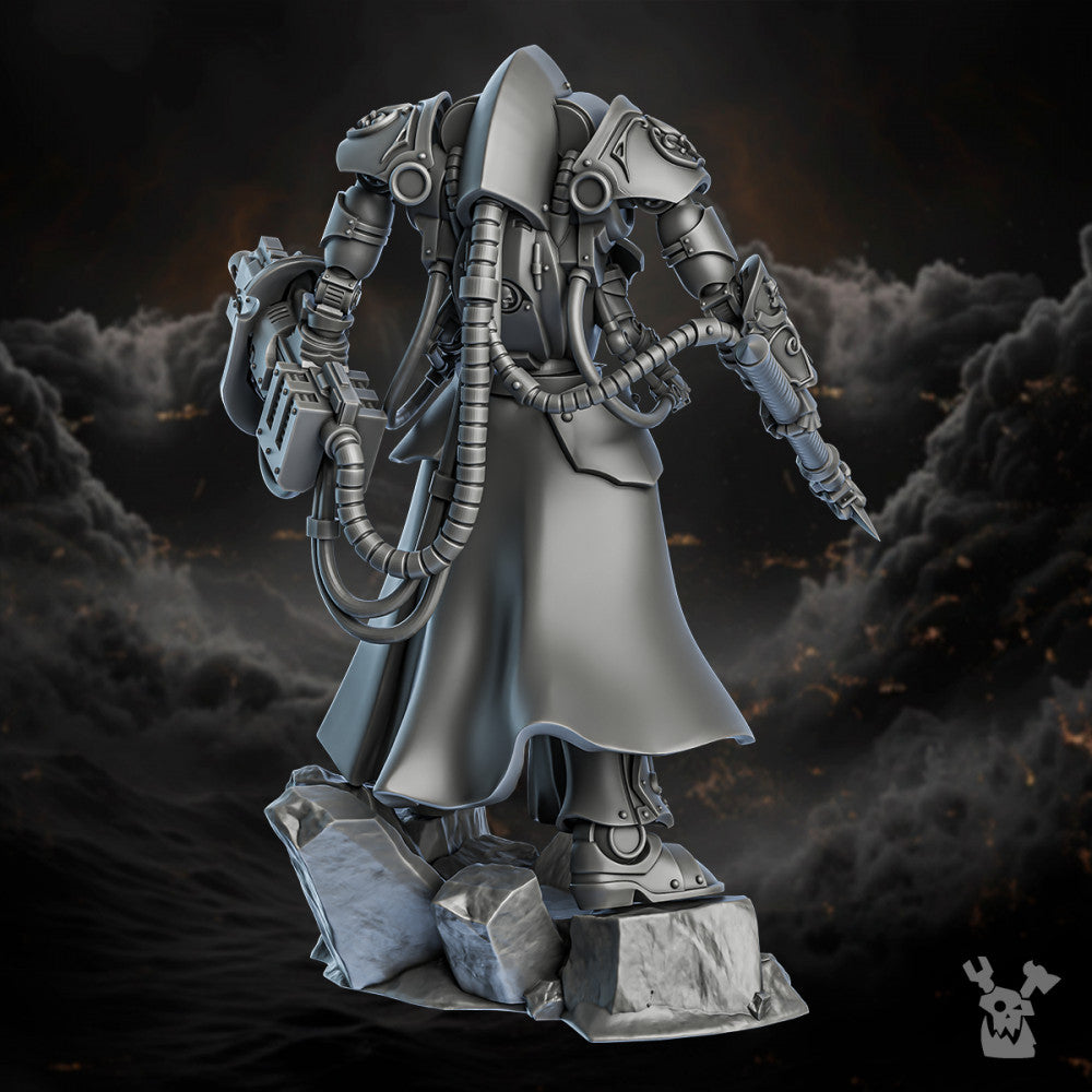 Battle Sisters Irell Mall Fullmetal Lady, proxy miniature, 28mm heroic scale unpainted resin, view 2