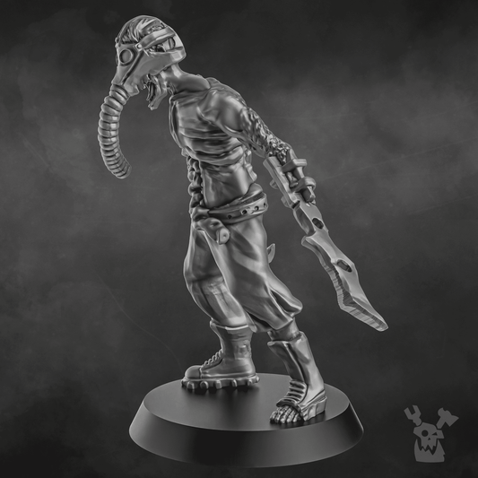 Plague Knights Zombie Slaughterer, proxy miniature, 28mm heroic scale unpainted resin