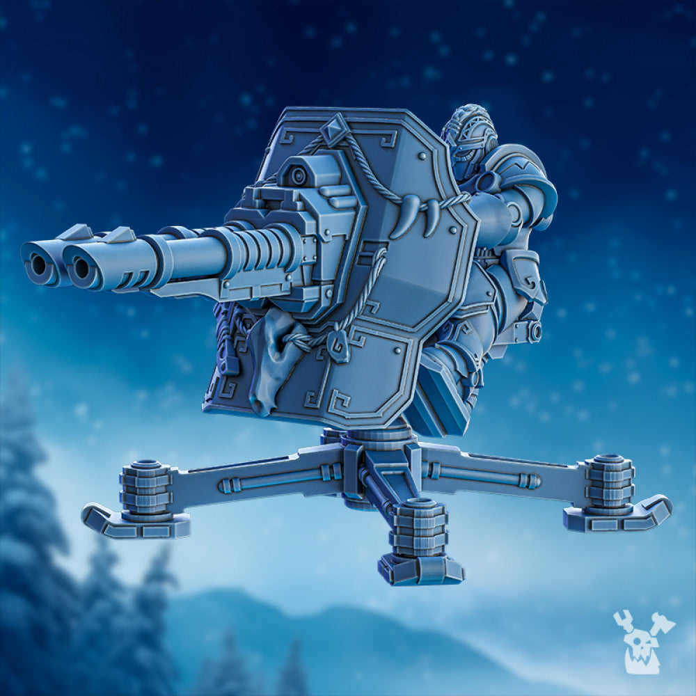 Wolf Knights Turret, proxy miniature, artillery, 28mm heroic scale unpainted resin