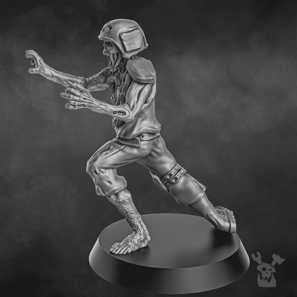 Plague Knights Zombie, proxy miniature, 28mm heroic scale unpainted resin, view 6