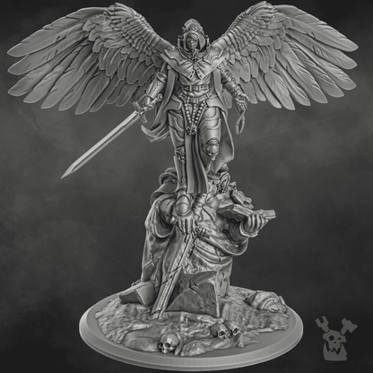 Battle Sisters Archangel Elizabeth (127Mm), proxy miniature, 28mm heroic scale unpainted resin, view 10