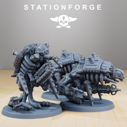 Tech Priests Scavenger Assassinators (3 Units), 28mm heroic scale unpainted resin, view 3