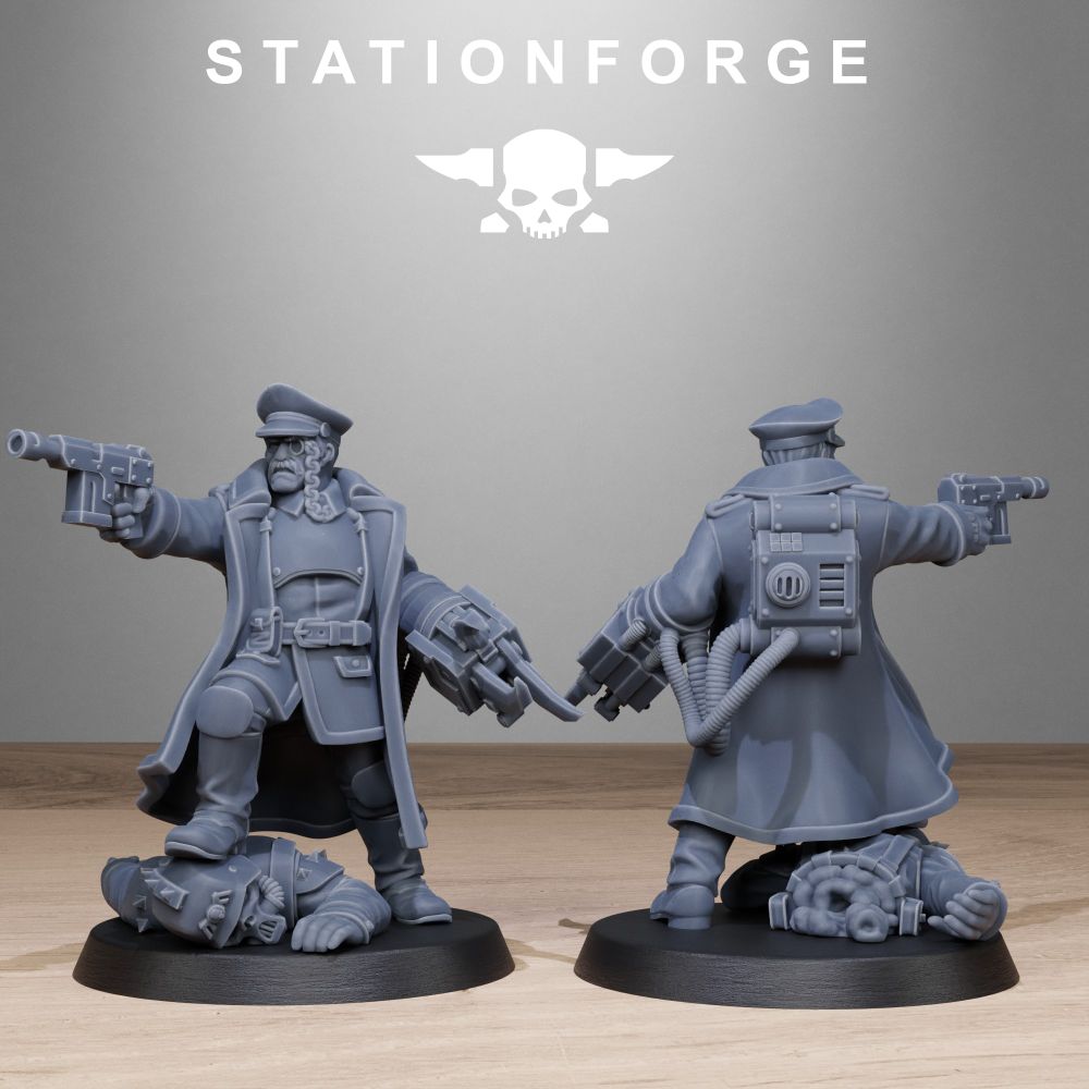 Free Guard Officer V2, Imperial Army proxy miniature, infantry, 28mm heroic scale unpainted resin