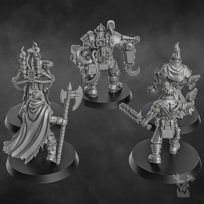 Holy Department Of Heretical Investigations V2, Inquisition proxy miniature, 28mm heroic scale unpainted resin, view 4