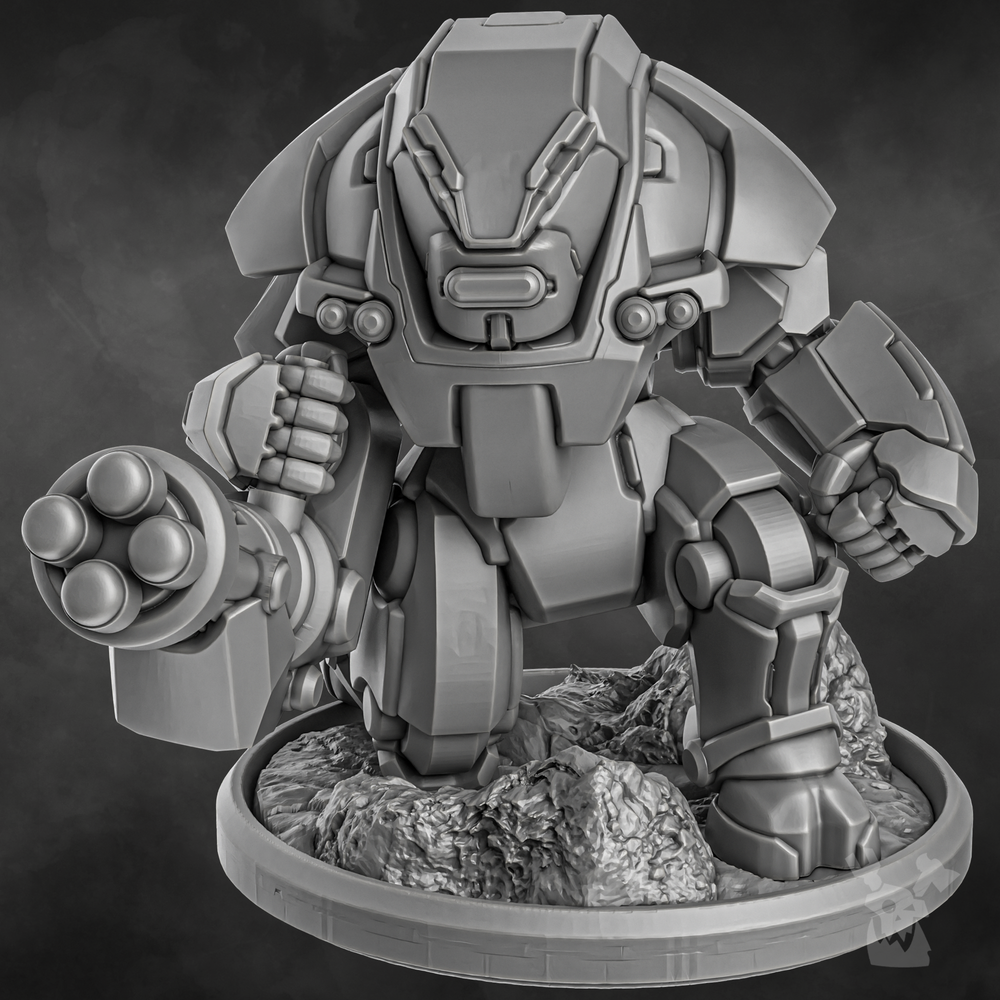 Tuai Shadow Combat Suits, proxy miniature, 28mm heroic scale unpainted resin, view 7
