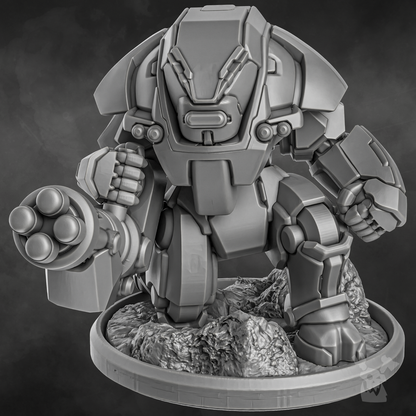 Tuai Shadow Combat Suits, proxy miniature, 28mm heroic scale unpainted resin, view 7