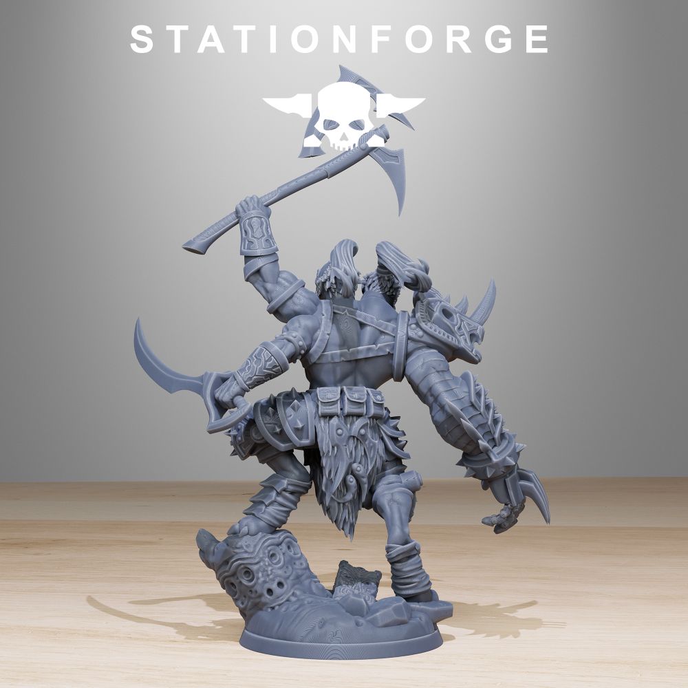 Dark Space Knights Gladiator, proxy miniature, 28mm heroic scale unpainted resin, view 2