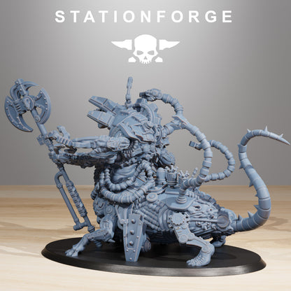 Raticus Chonk Meister, Tech Priests proxy miniature, 28mm heroic scale unpainted resin, view 2