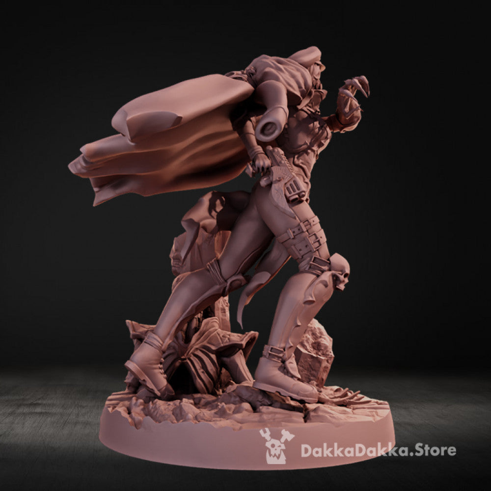 Imperial Army Blood Commissar, 28mm heroic scale unpainted resin, view 5